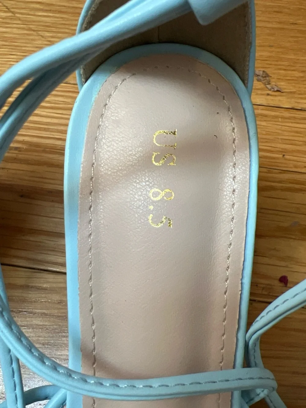 Light Blue Lace-Up Women's Sandals